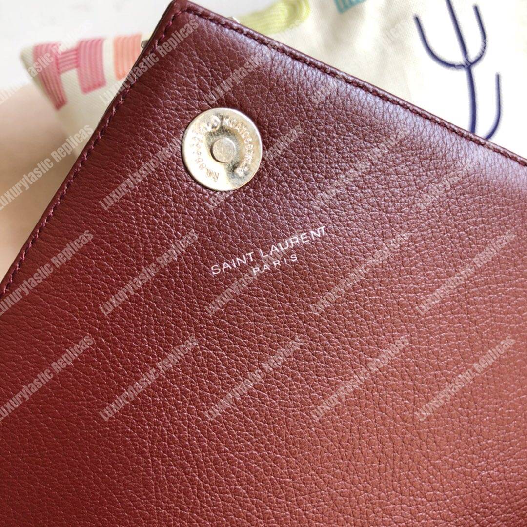 Saint Laurent Classic Large Soft Envelope Dark Red