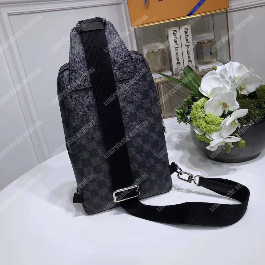 LV Avenue Sling Bag World Tour Damier Graphite