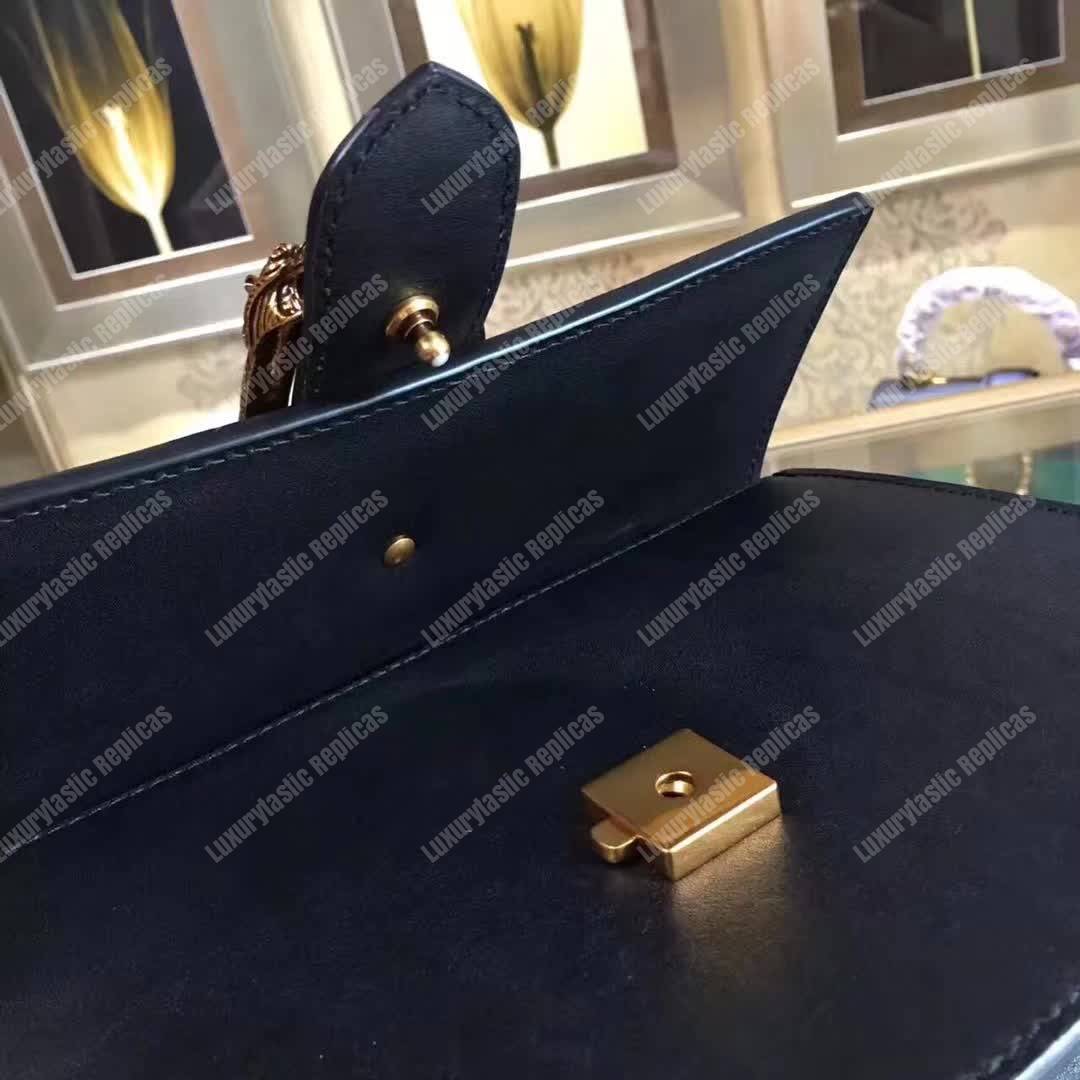 G*u*i dionysus medium top handle bag black