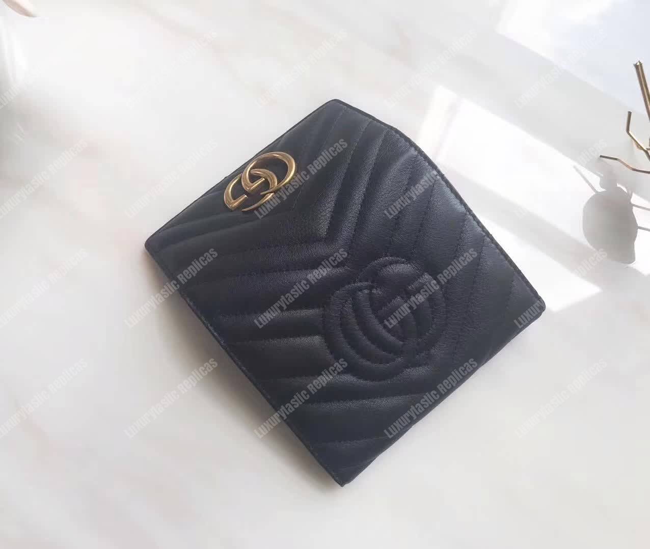 G*u*i gg marmont matelassé wallet black