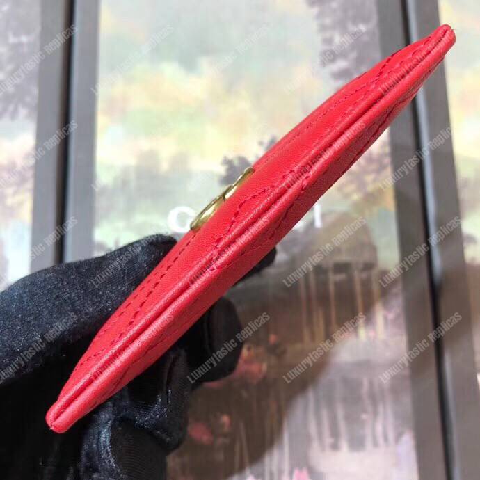 G*u*i gg marmont card case hibiscus red