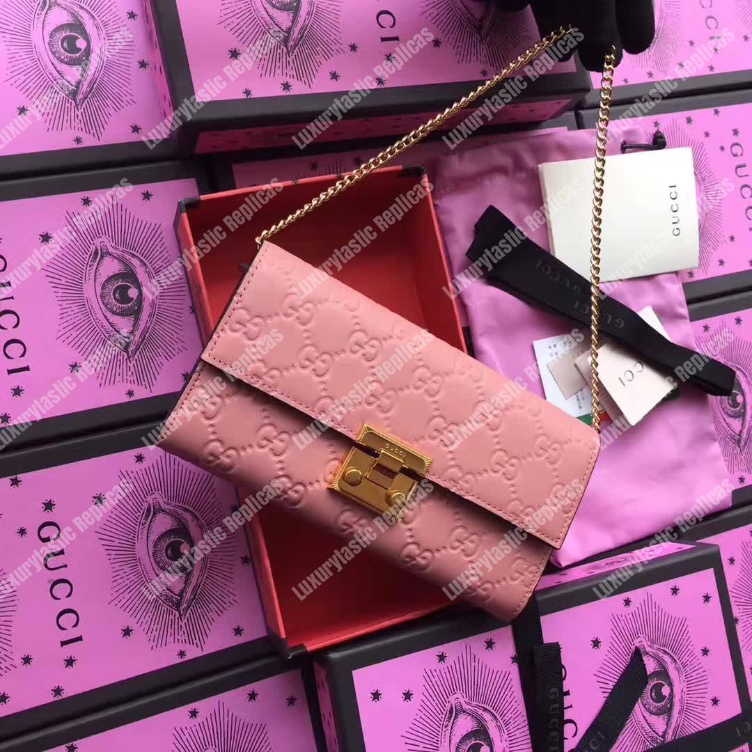 G*u*i gg padlock continental wallet black