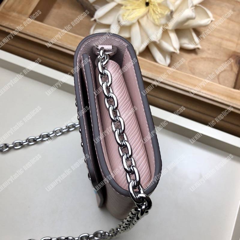 LV Special Edition Twist Chain Wallet Epi Leather in Rose Ballerine