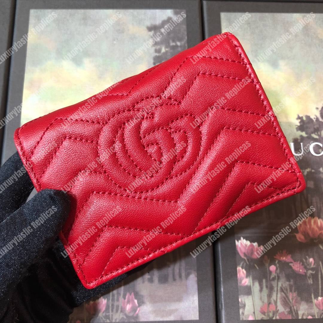 G*u*i gg marmont card case wallet red
