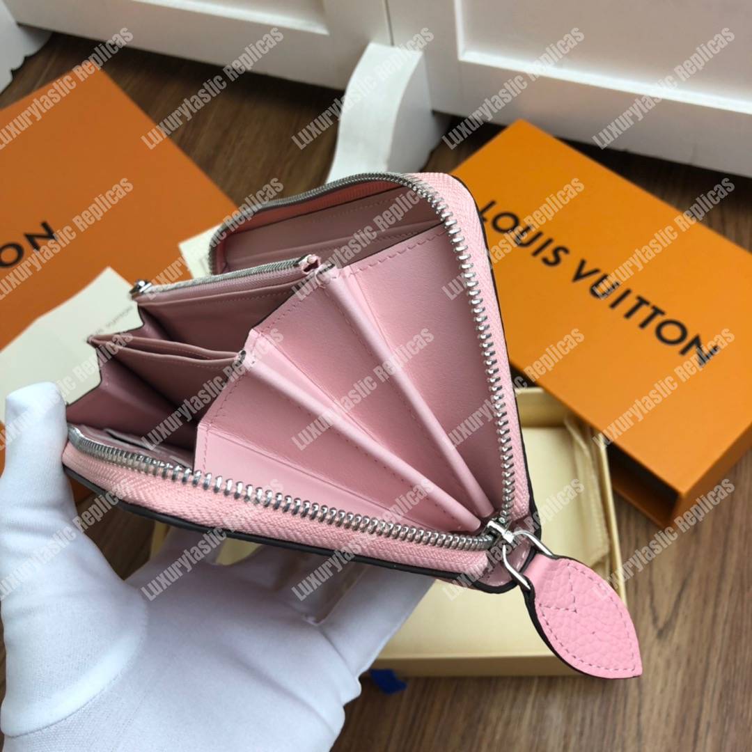 LV Zippy Wallet Mahina Leather Magnolia