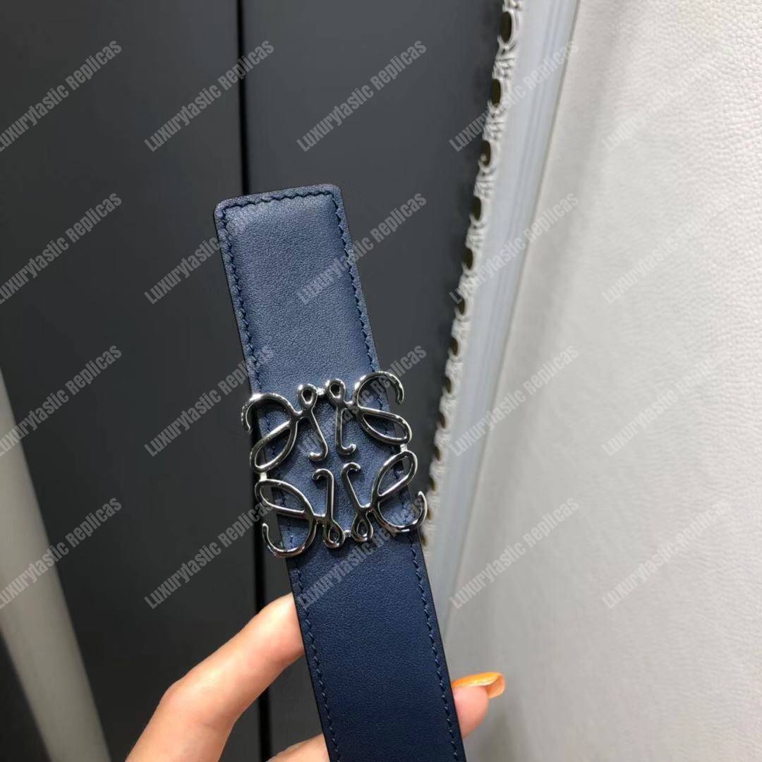 Loewe Anagram Belt 3.2Cm Dark Blue