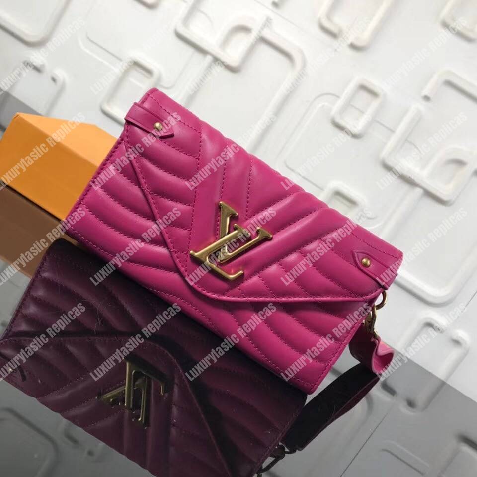 LV New Wave Long Wallet Rose Freesia Pink