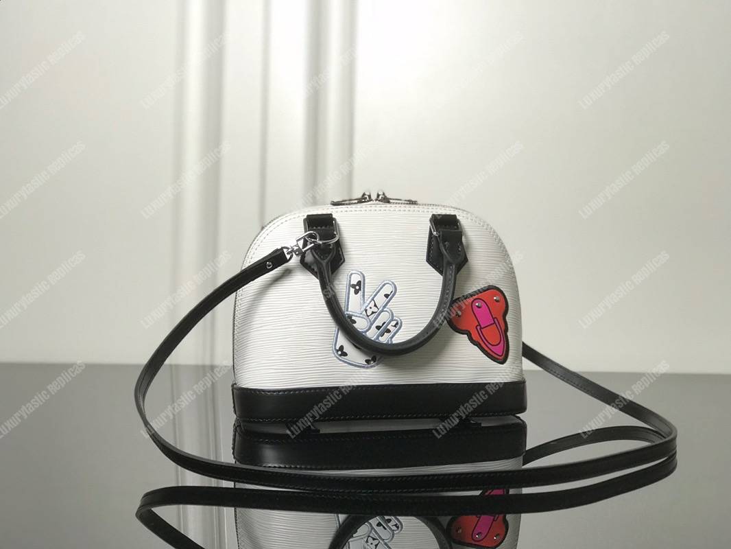 LV Alma BB Epi Leather Trunk-Maker White