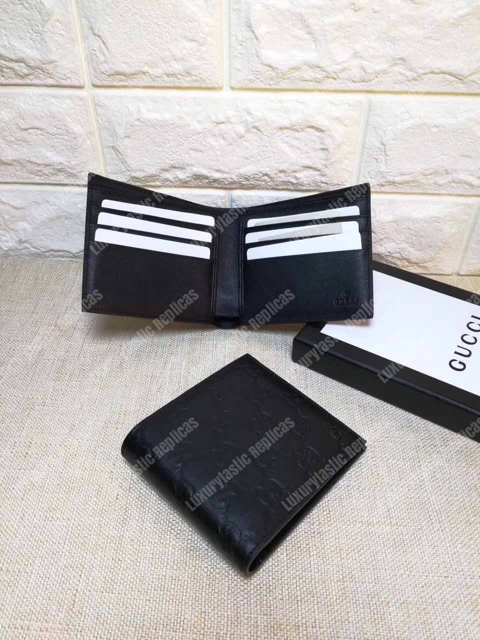 G*u*i G*u*issima web bi-fold wallet black