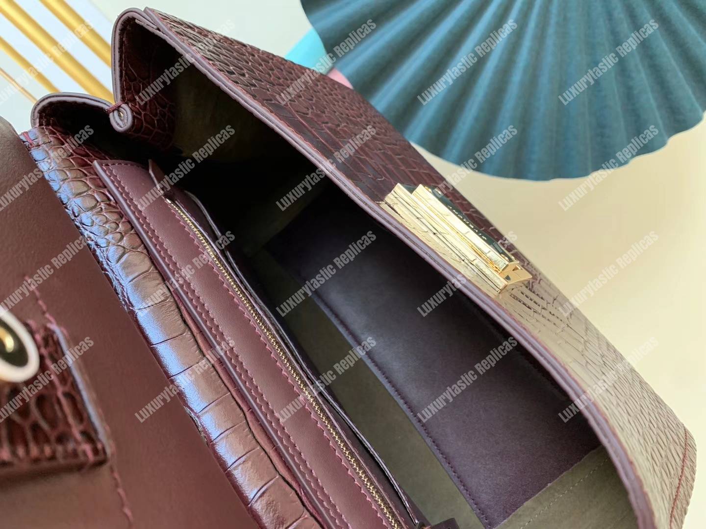 Givenchy Medium Mystic Bag In Crocodile-Effect Leather Brown