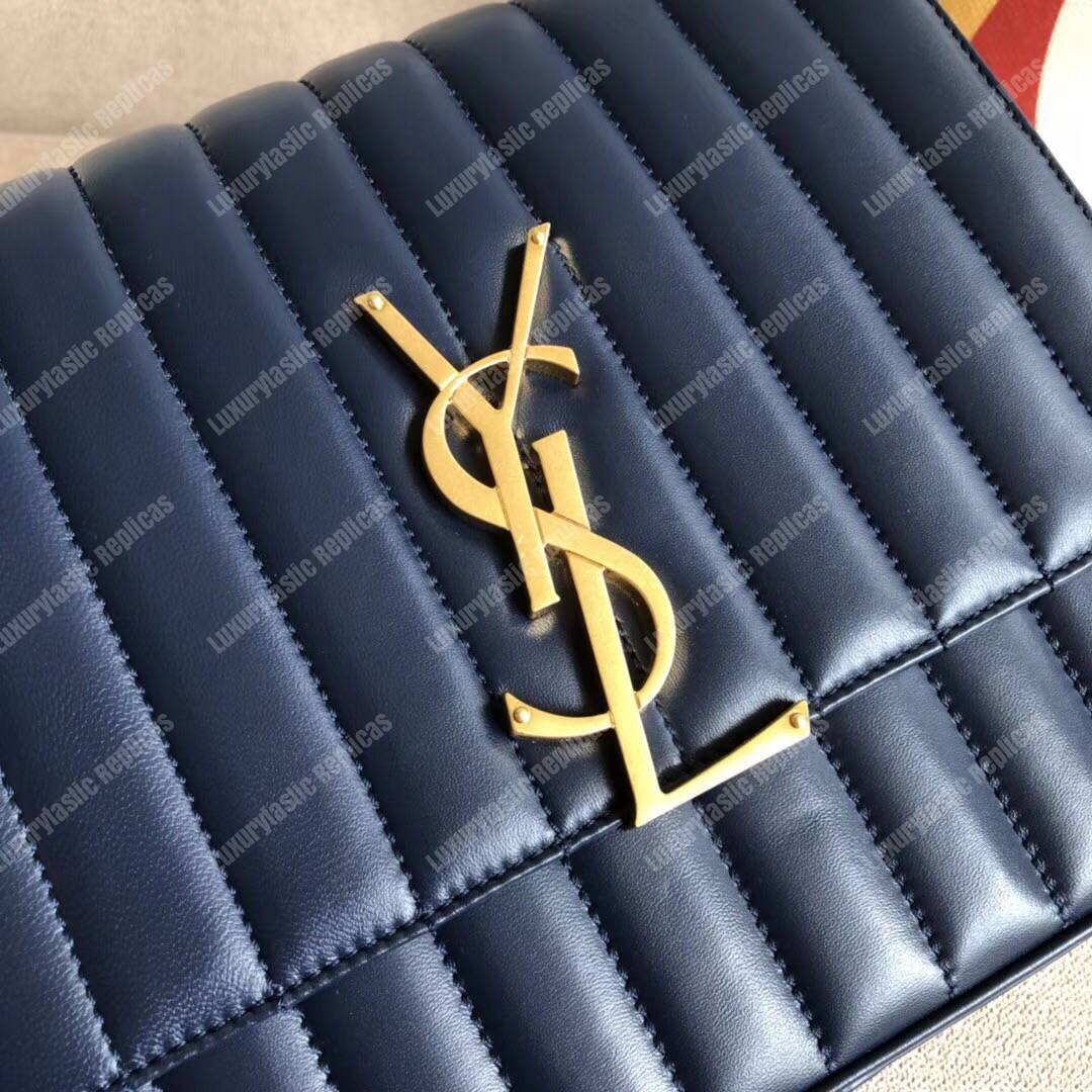 Saint Laurent Vicky Large Navy