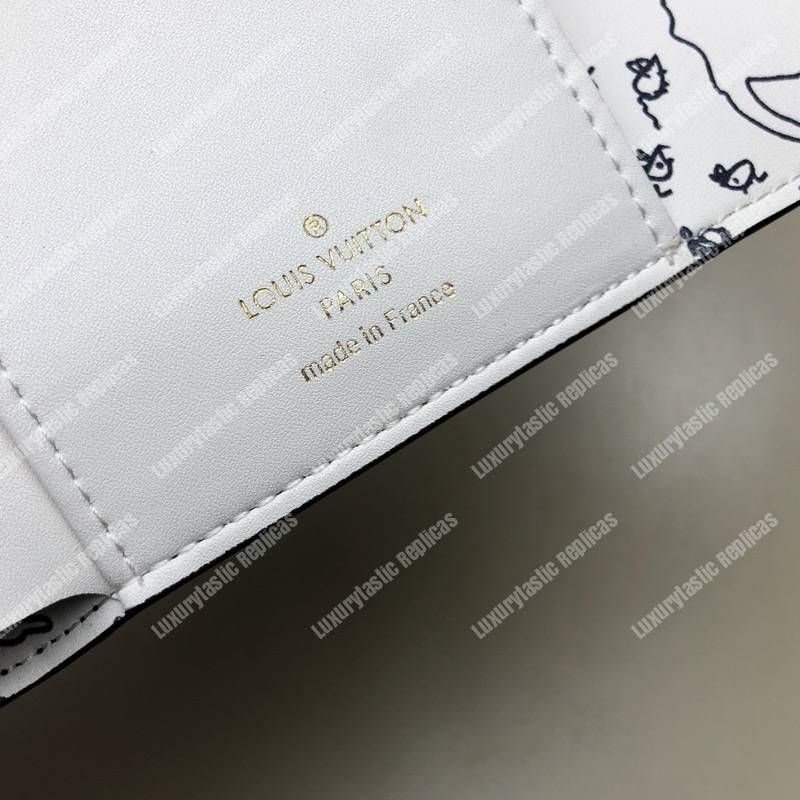 LV Twist Compact Wallet Catogram Dogs and Cats Black White