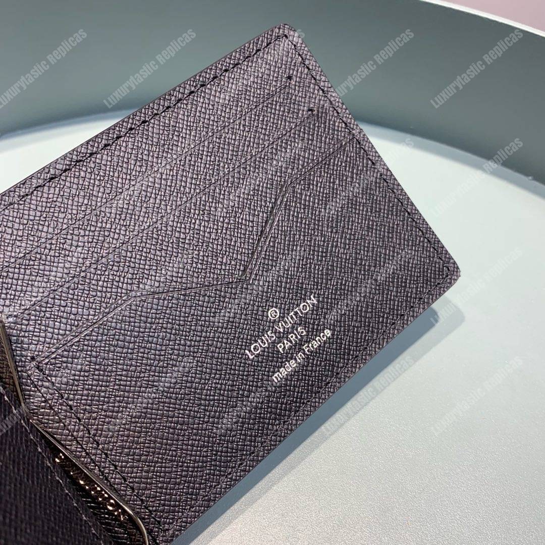 LV Pince Wallet Taiga Leather Noir