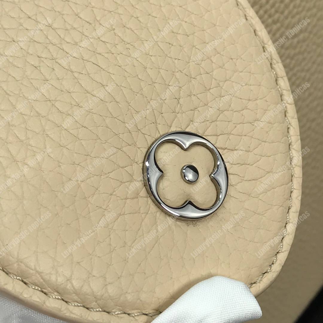 LV Capucines PM Taurillon Leather Python Crème Beige