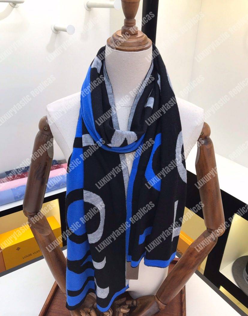 LV Horizon Scarf Gris Bleu