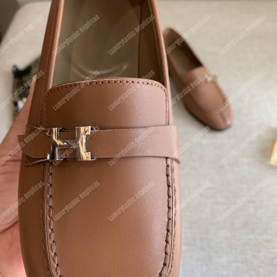 H**mes h buckle loafer brown