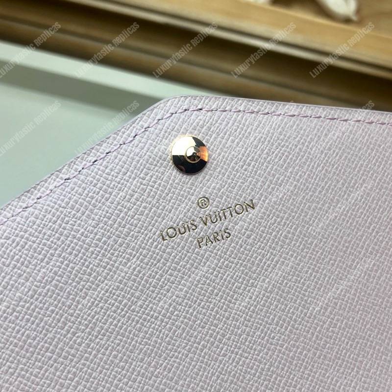 LV Sarah Wallet Damier Azur Eau de Rose Pink