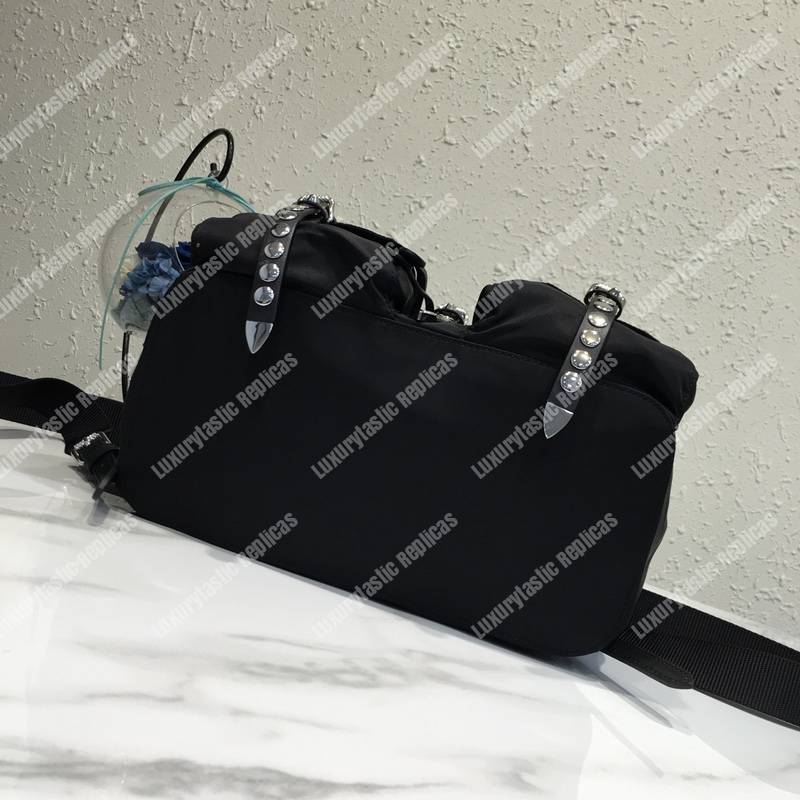 Pra*a black nylon backpack black