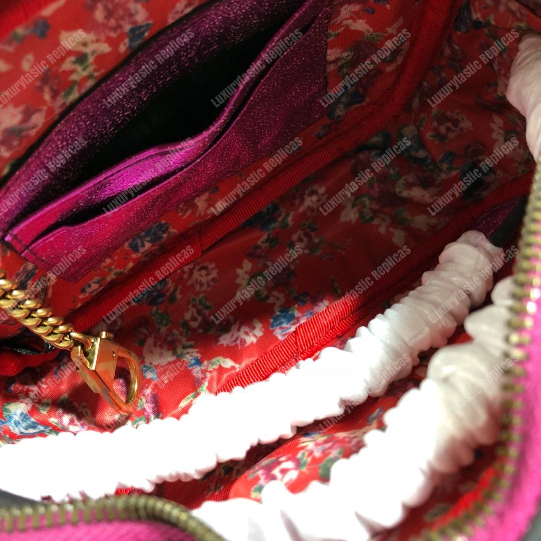 G*u*i mini laminated leather bag purple