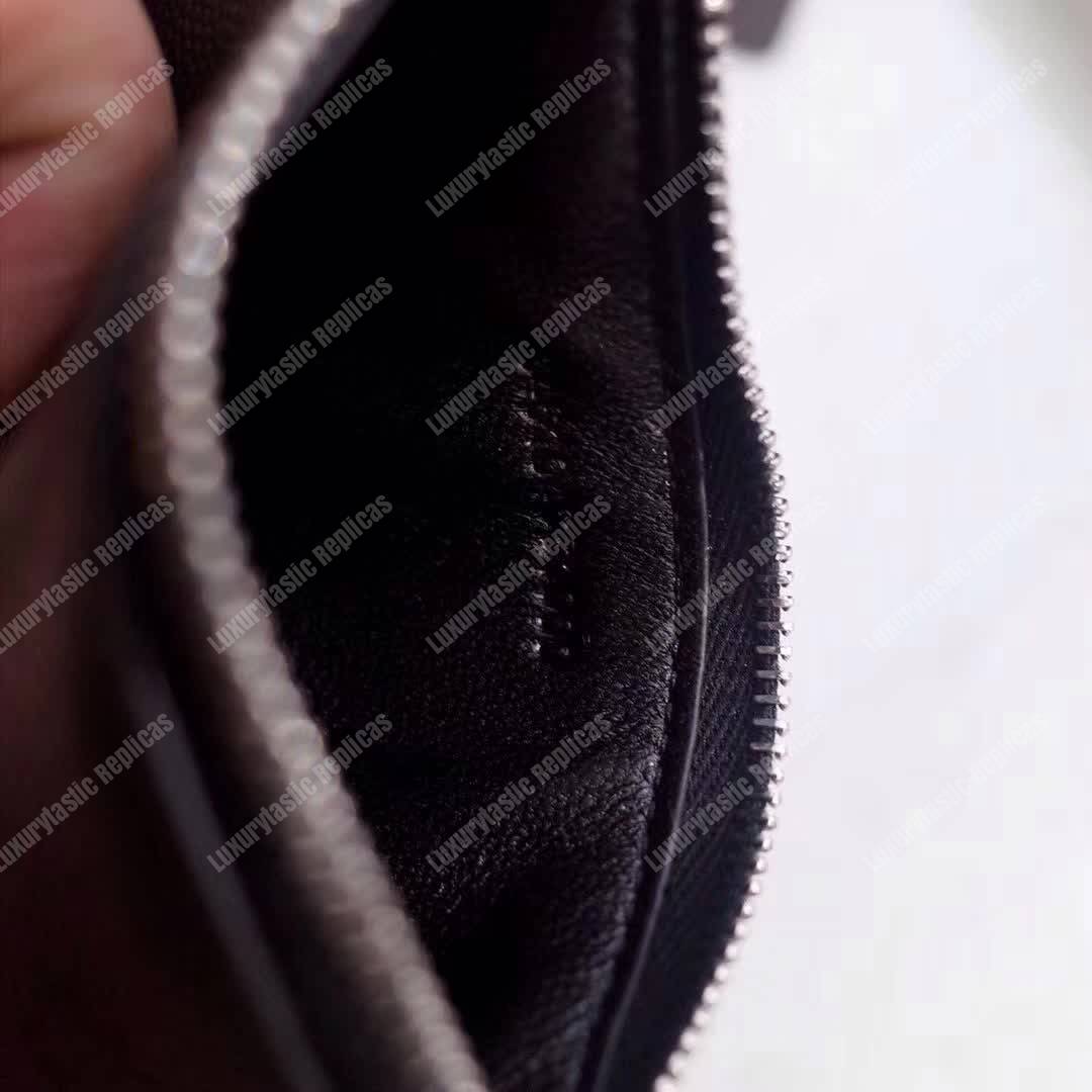 Saint Laurent Paris 5 Fragments Zip Pouch Crocodile