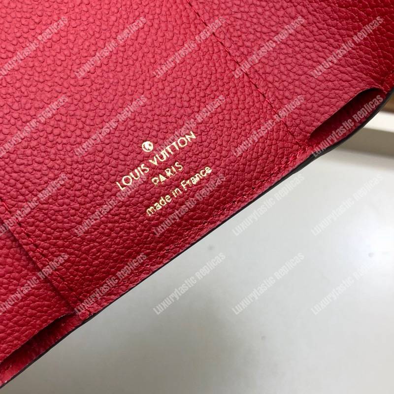LV Pallas Compact Wallet Monogram Cerise Red
