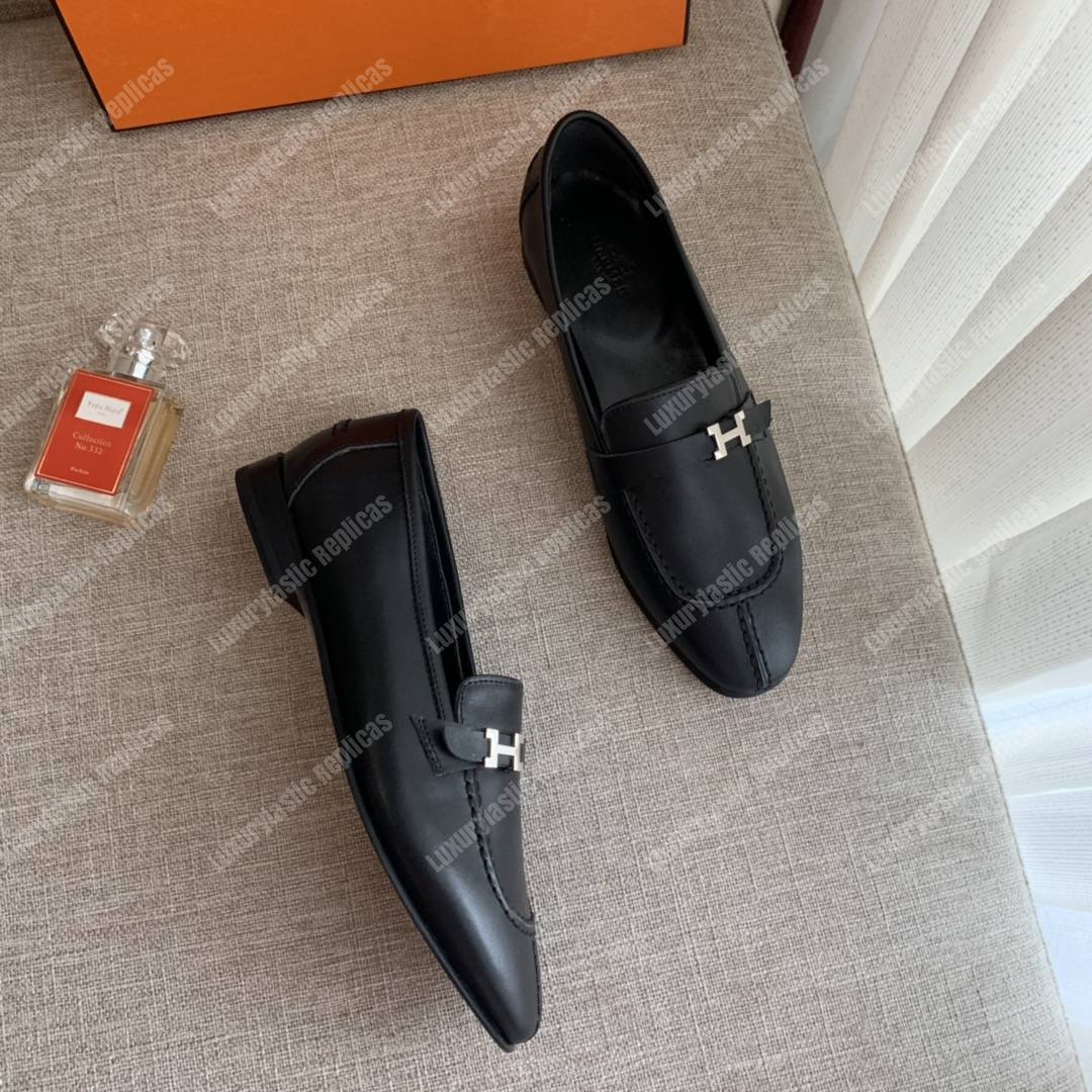 H**mes h buckle loafer black