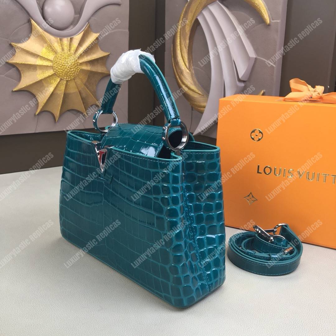 LV Capucines BB Crocodilien Brillant Cactus