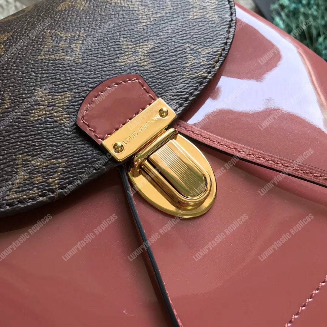 LV Hot Springs Backpack Patent Leather Vieux Rose