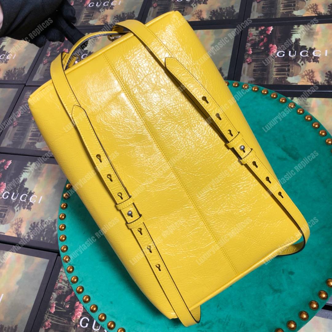 G*u*i soft leather backpack yellow