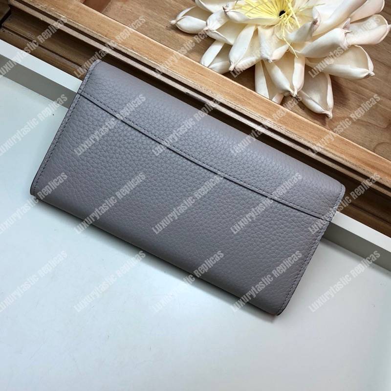 LV Capucines Wallet Taurillon Galet