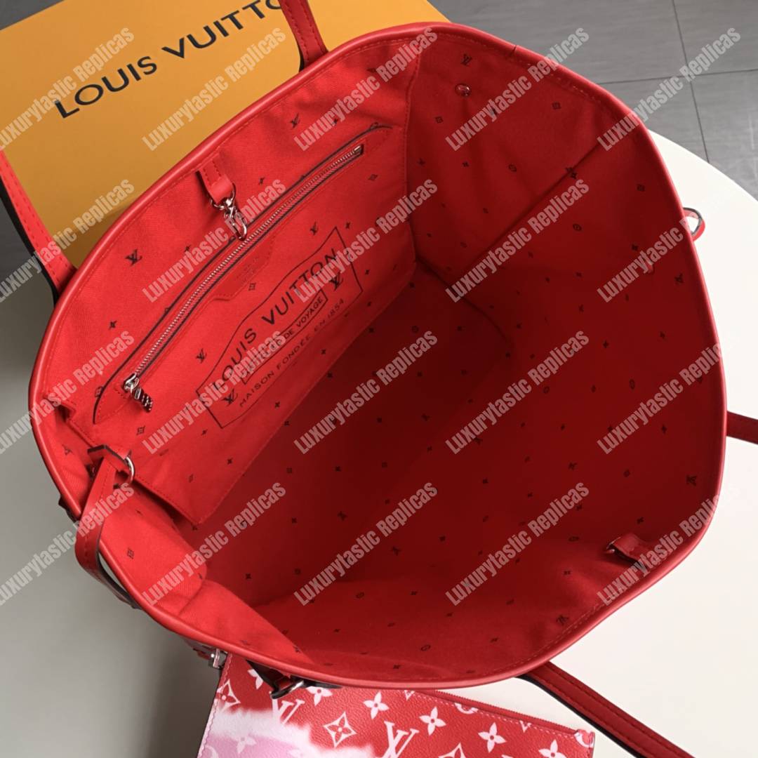 LV Escale Neverfull MM Rouge