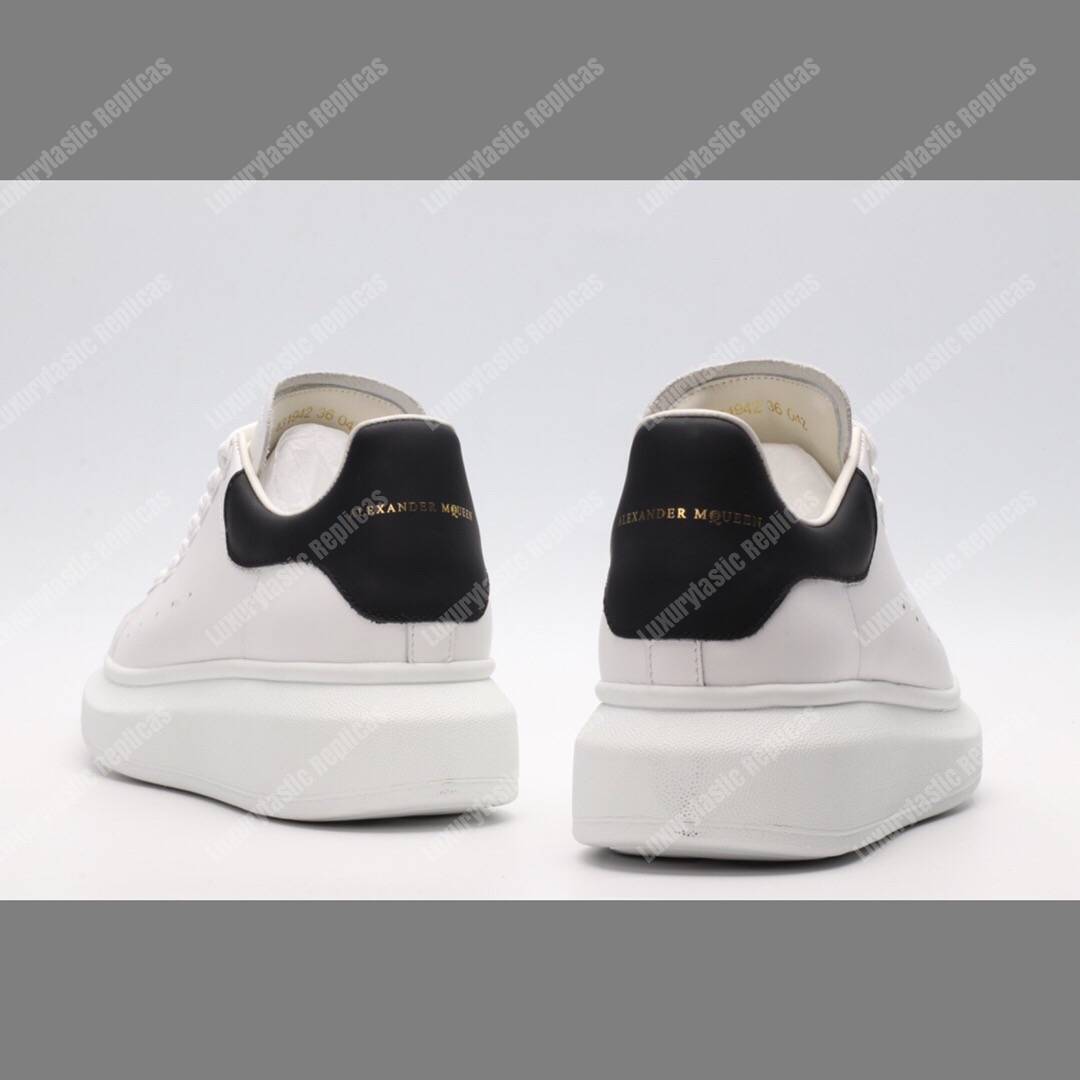 Harrods Alexander McQueen Leather Runway Sneakers White