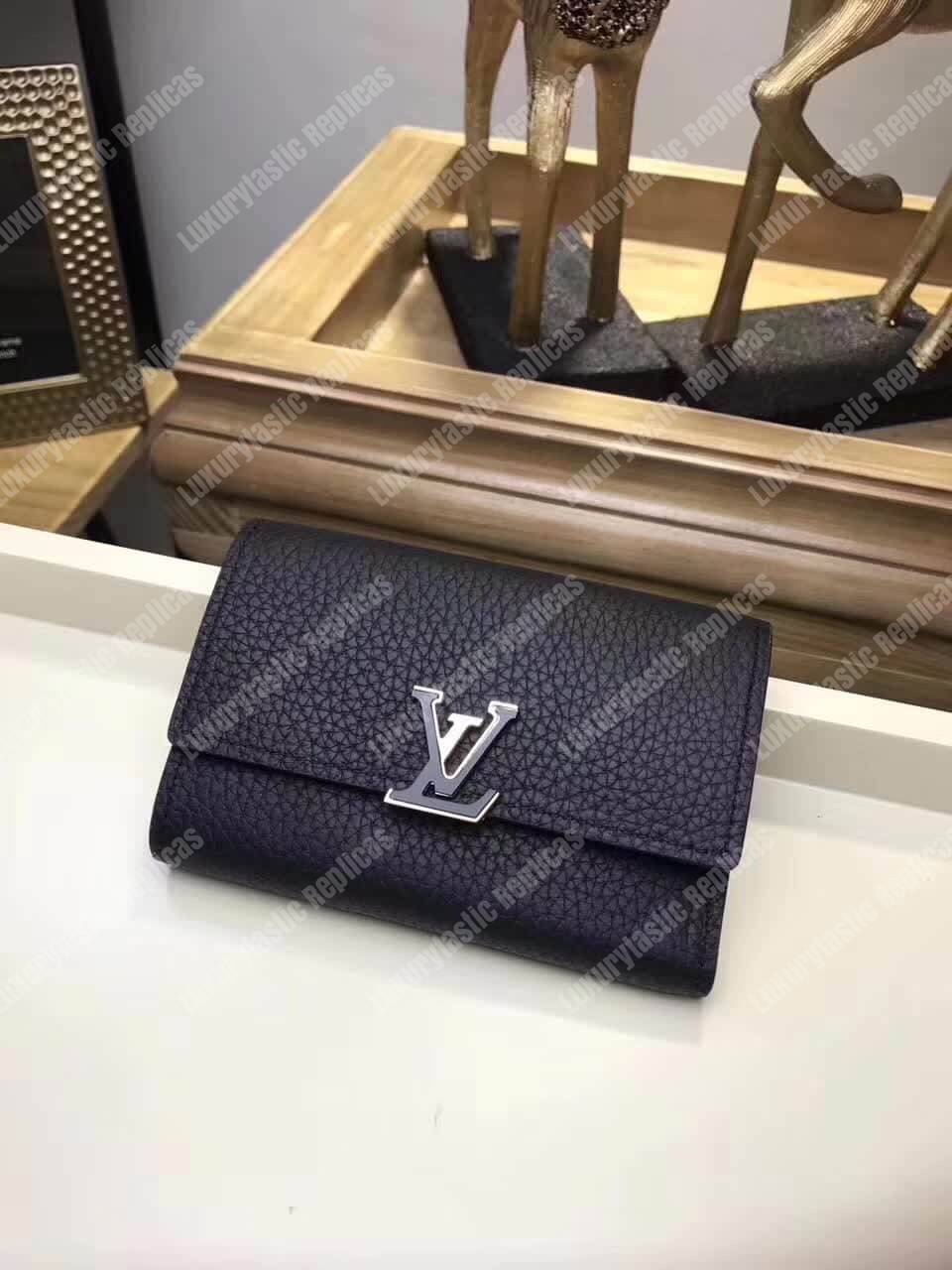 LV Capucines Compact Wallet Noir