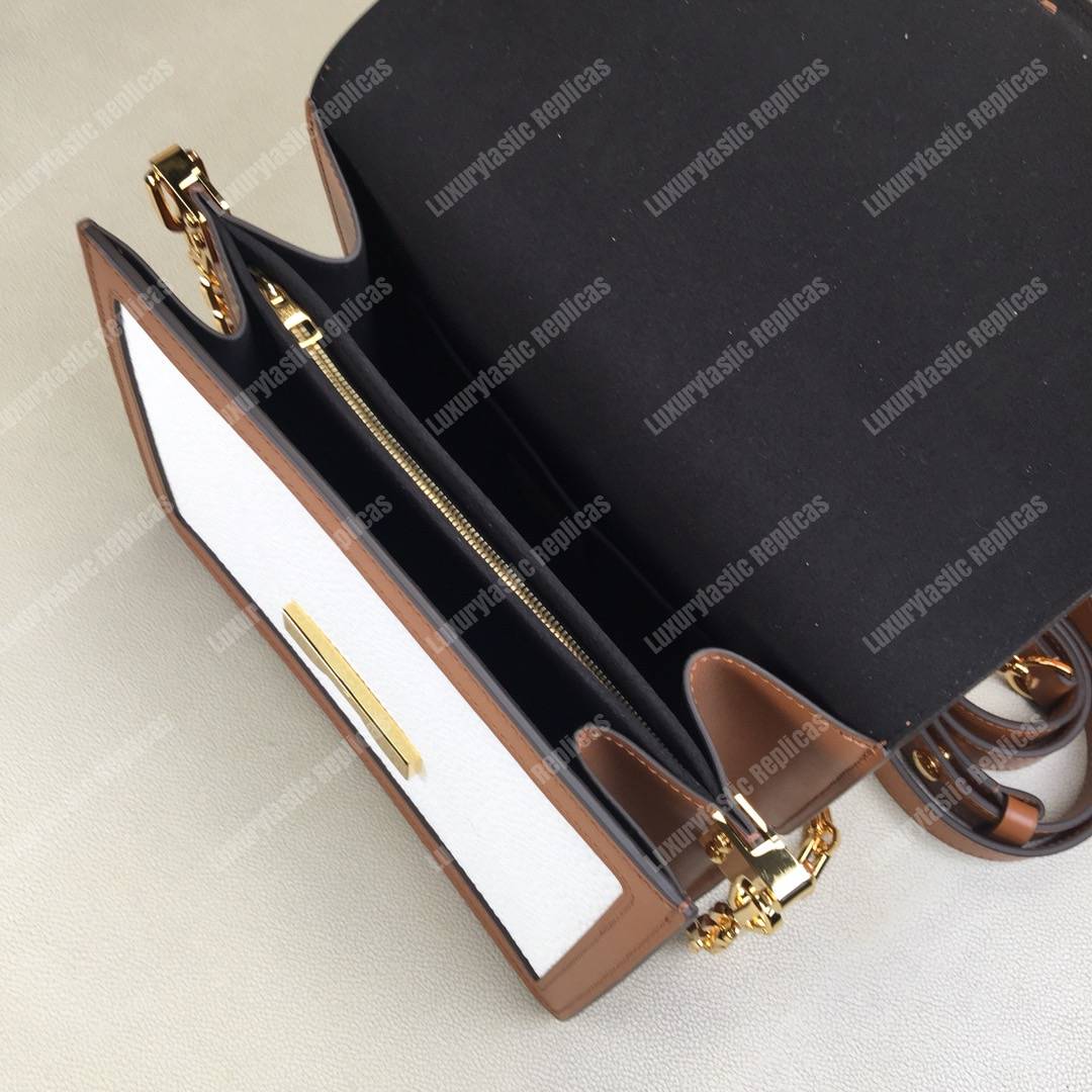 LV Mini Dauphine Taurillon Leather Blackberry / Snow