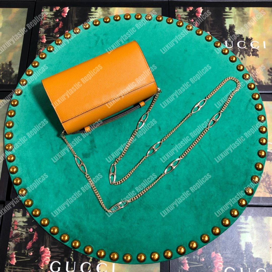 G*u*i zumi yellow smooth leather mini bag