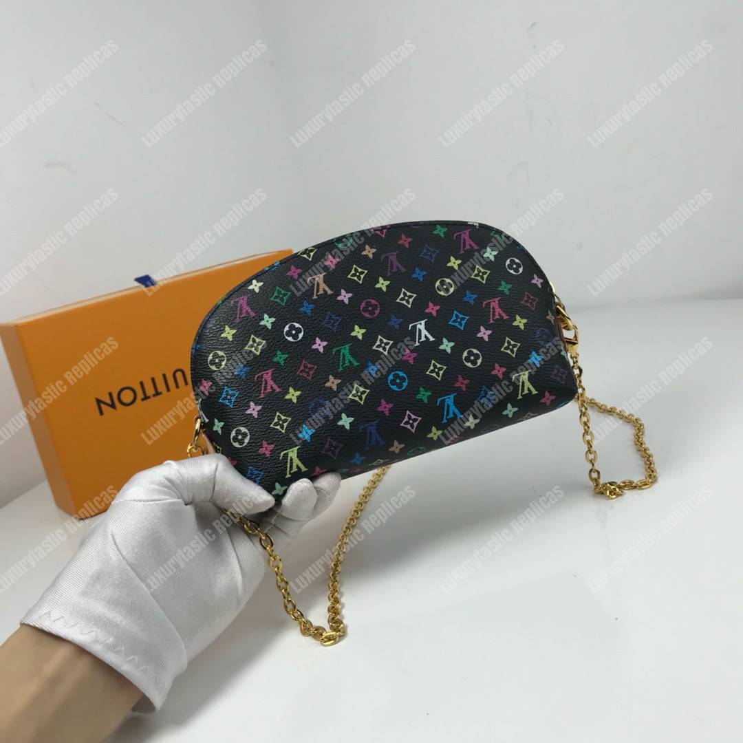 LV Multicolor Cosmetic Pouch GM Black
