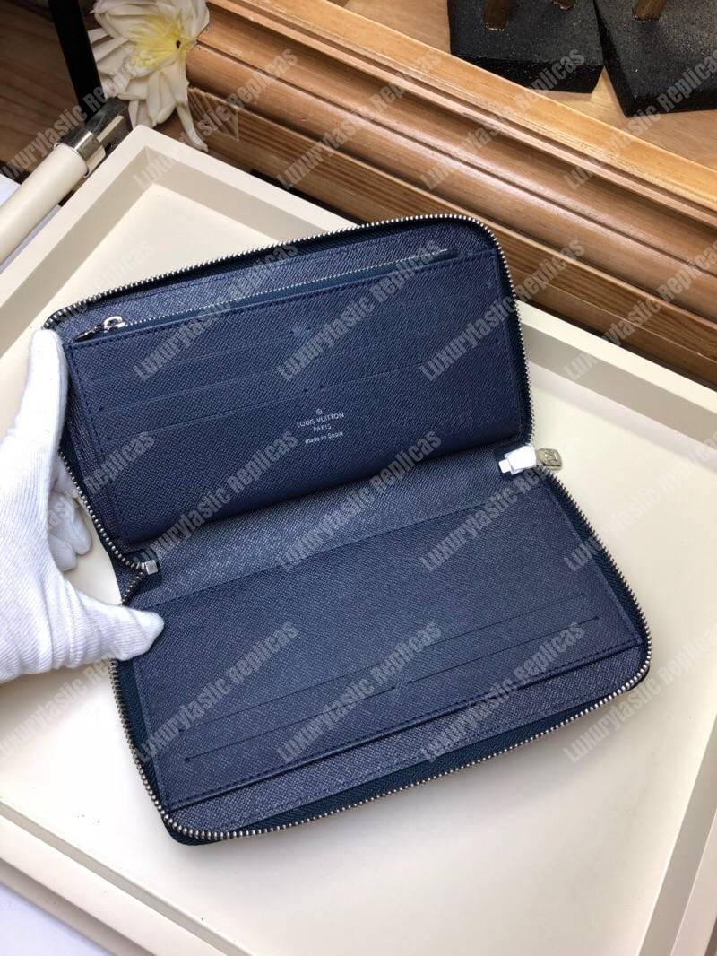 LV Zippy Organizer Epi Leather Navy