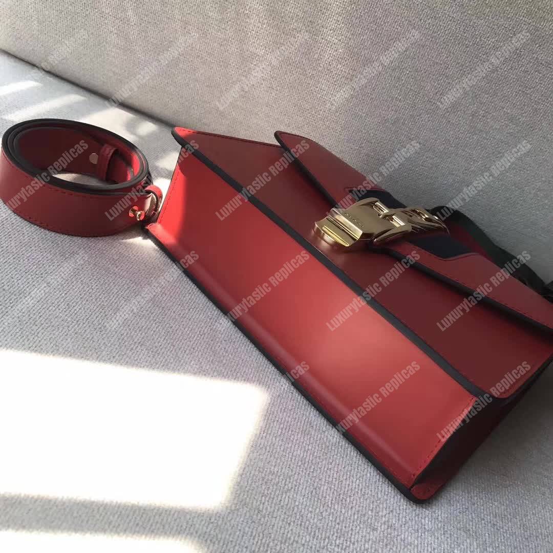 G*u*i sylvie small shoulder bag hibiscus red