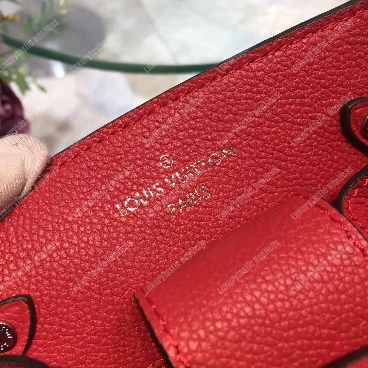 LV Lockme Bucket Red Braided