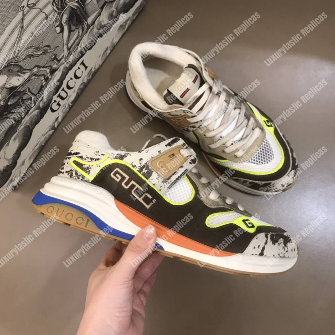 G*u*i ultrapace sneaker brown/yellow lining