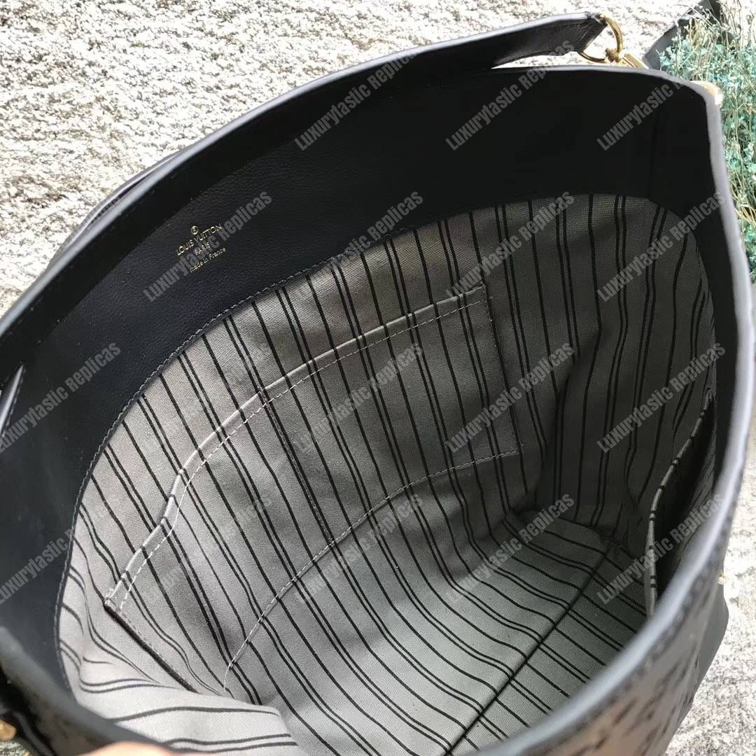 LV Melie Designer Monogram Leather Noir