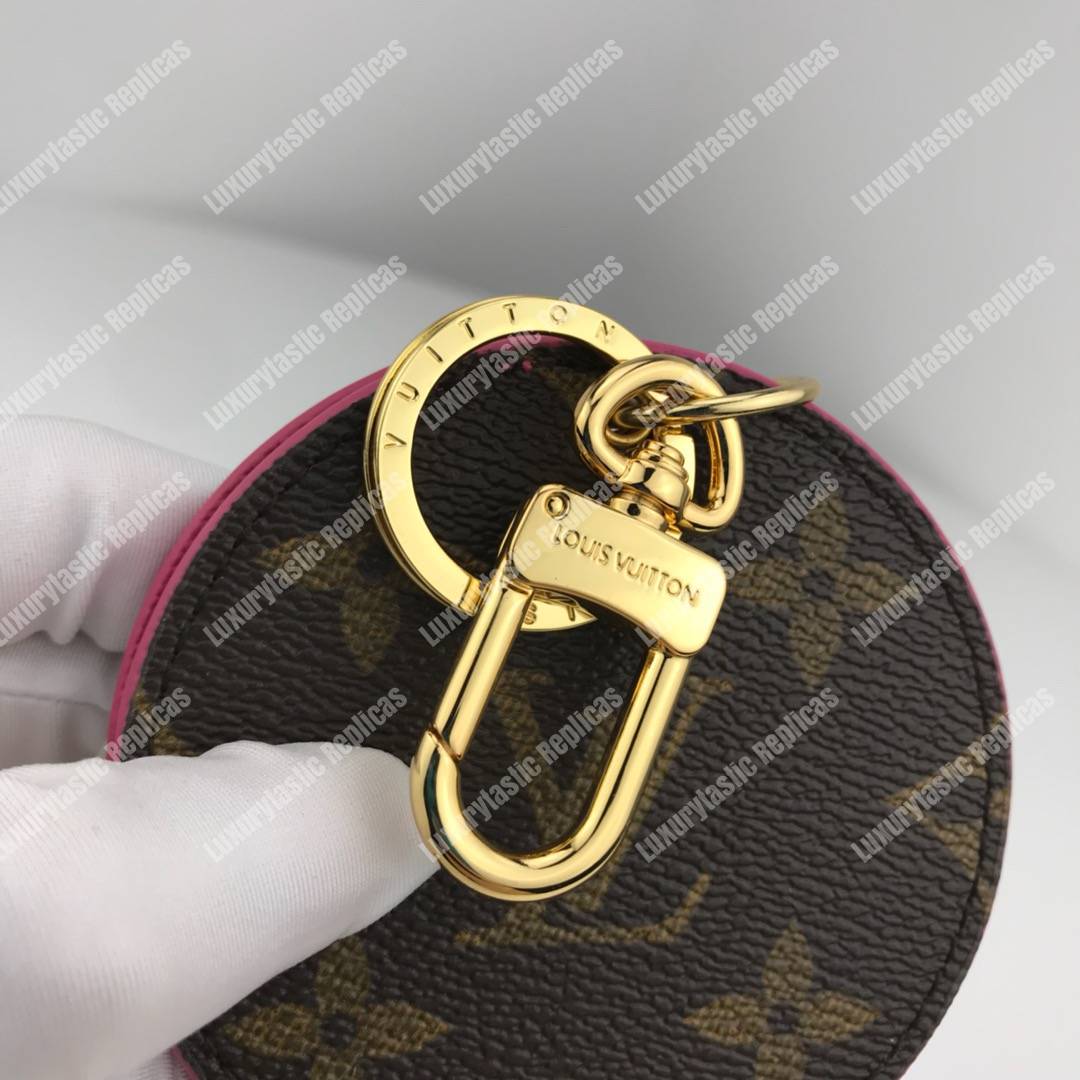 LV Mirror Bag Charm & Key Holder Monogram/Fuchsia