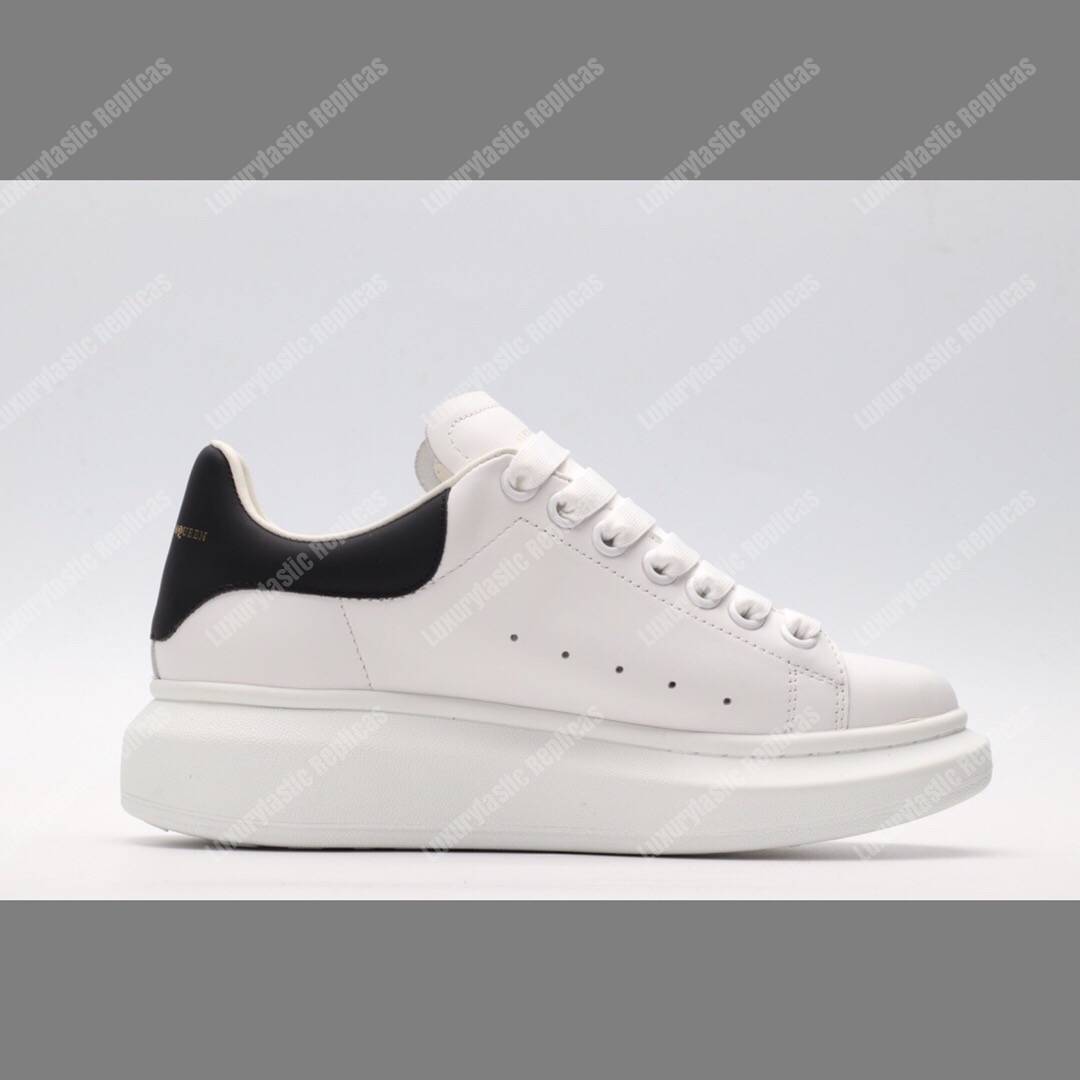 Harrods Alexander McQueen Leather Runway Sneakers White