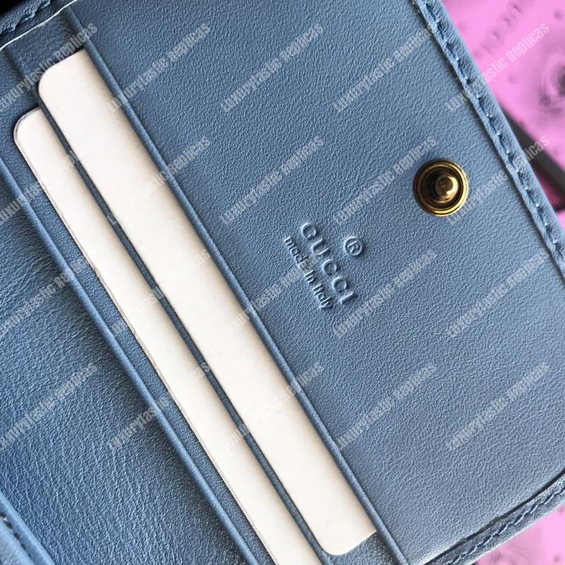 G*u*i gg marmont card case wallet aquamarine
