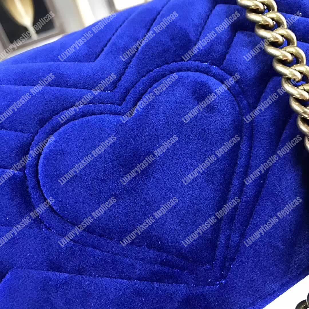 G*u*i gg marmont embroidered velvet mini bag dragonfly