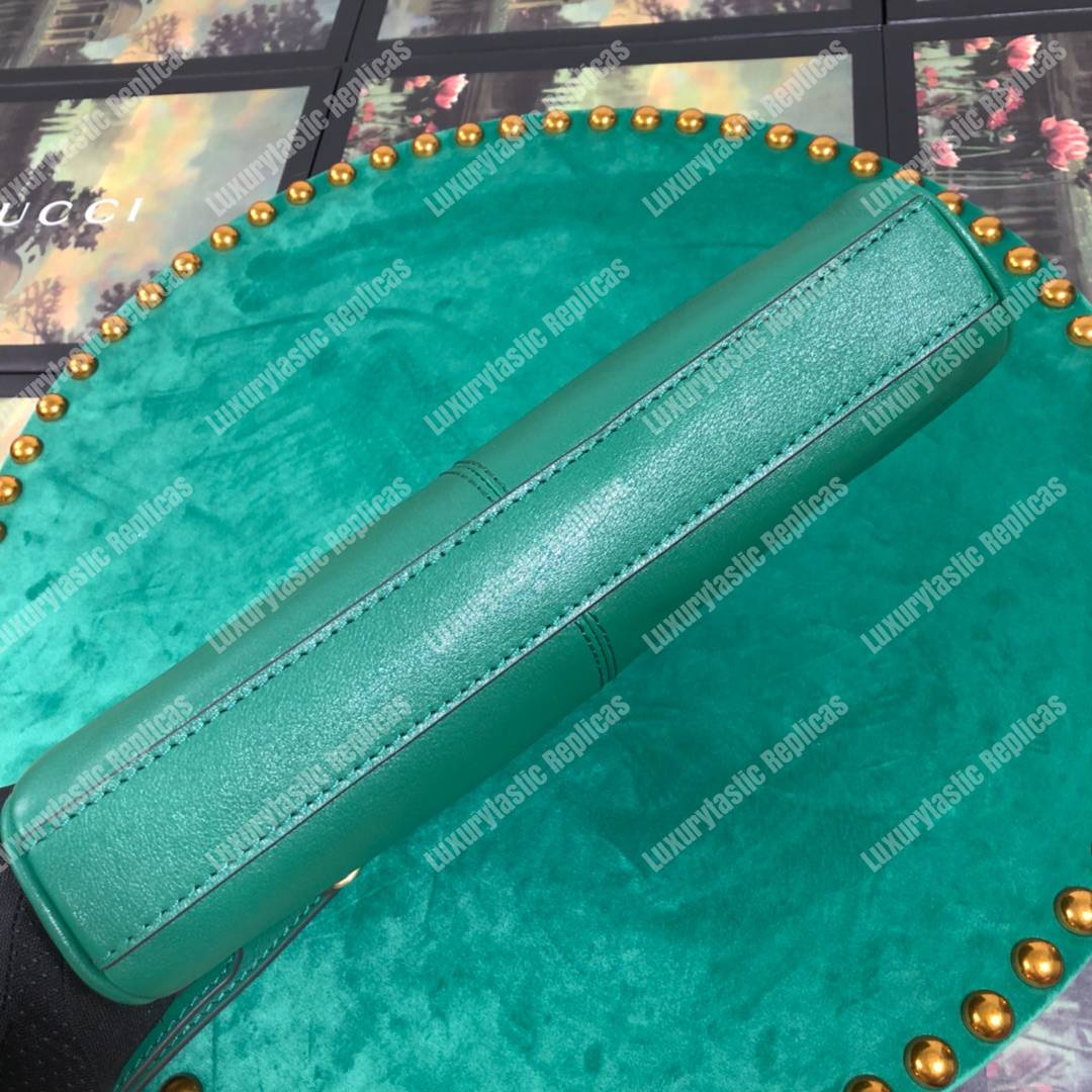 G*u*i re(belle) small shoulder bag leather emerald green