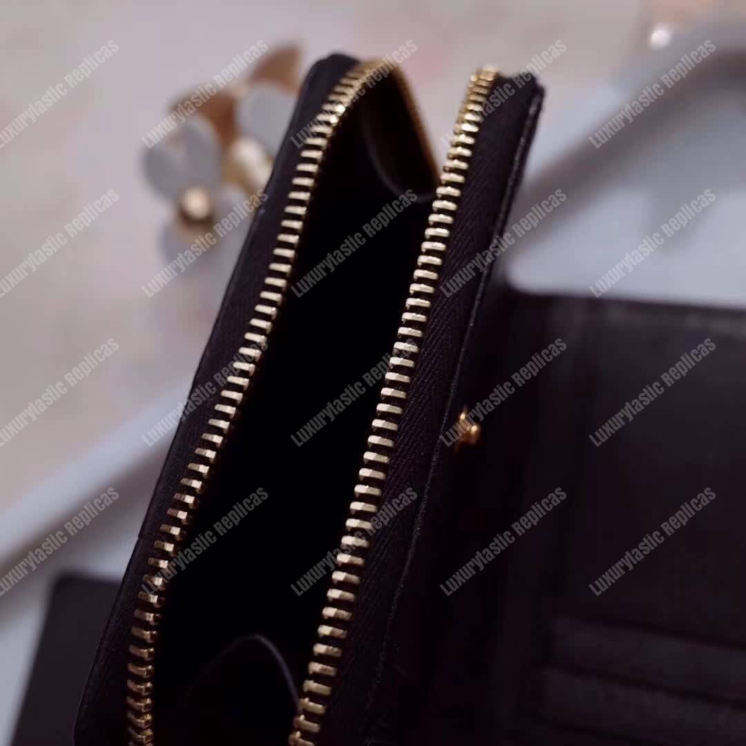 Saint Laurent Compact Zip Around Wallet Black
