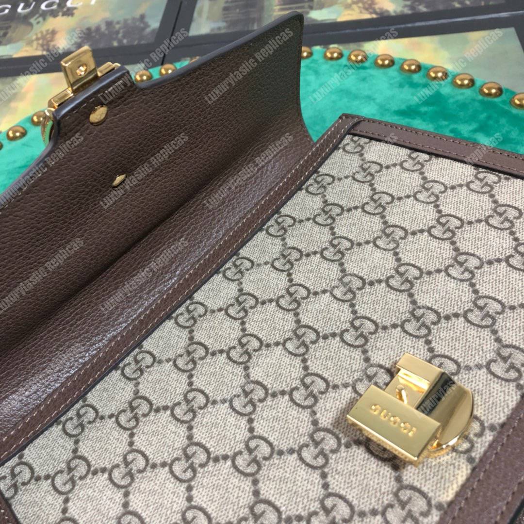 G*u*i sylvie gg sup*e canvas mini bag brown