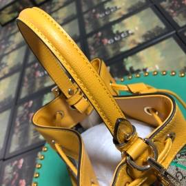 G*u*i ophidia gg flora small bucket bag yellow