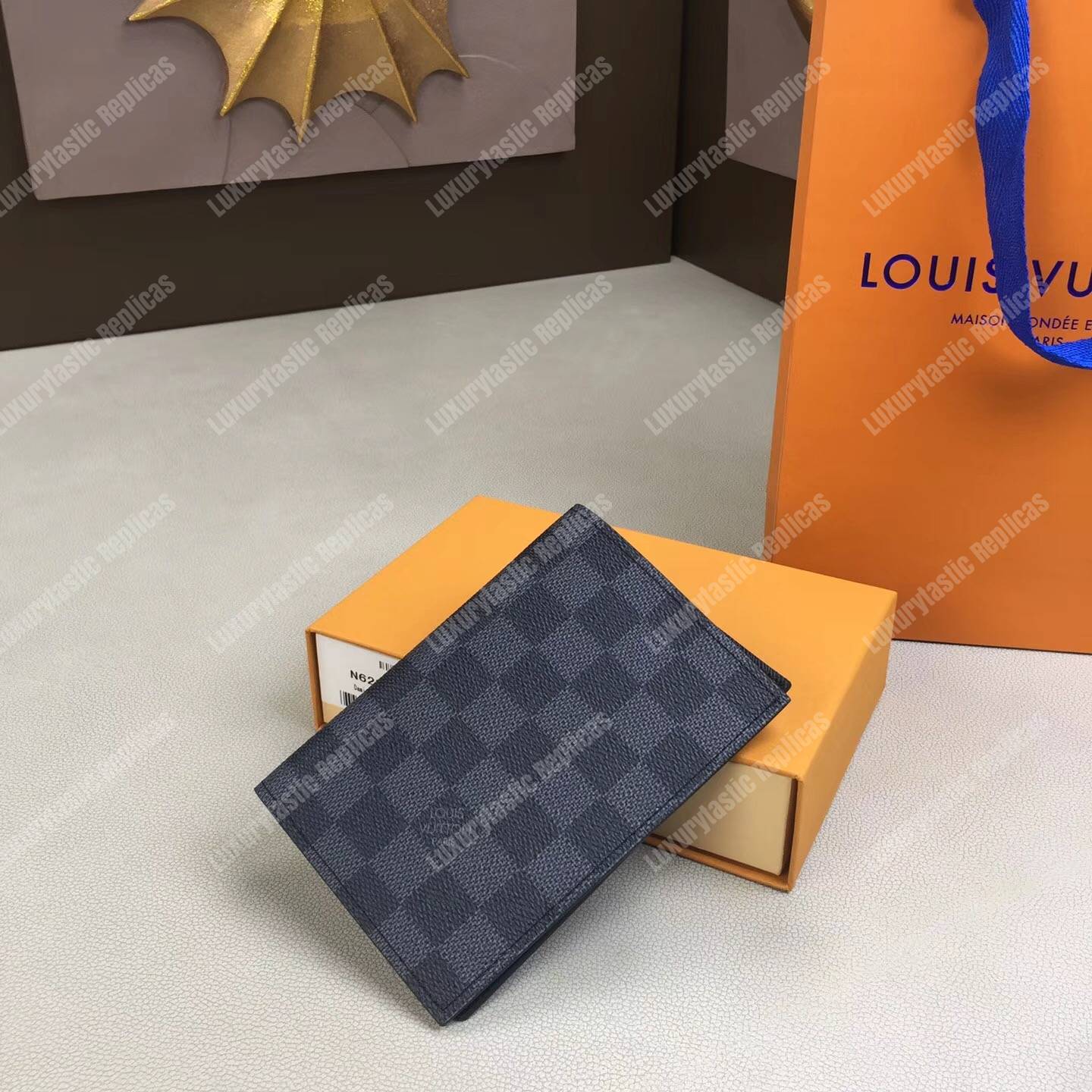 LV Passport Cover Damier Graphite Canvas